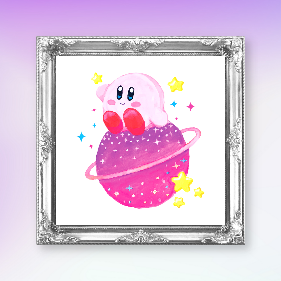Kirby Watercolor Painting